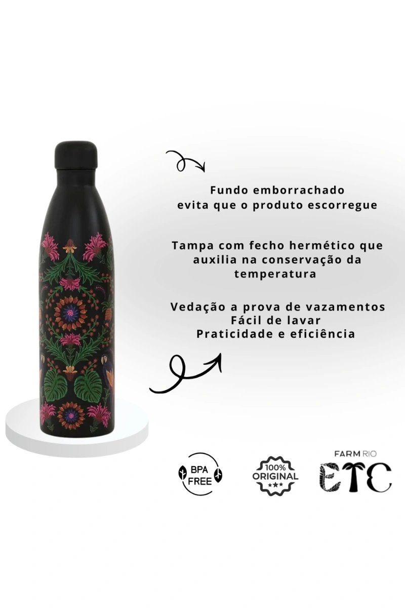 FARM - FARM GLUB 750ML THERMAL BOTTLE TAPEÇARIA - 78331475