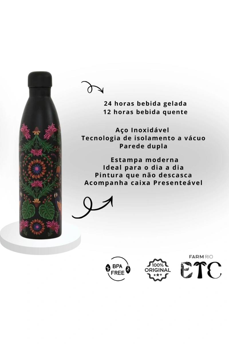 FARM - FARM GLUB 750ML THERMAL BOTTLE TAPEÇARIA - 78331475