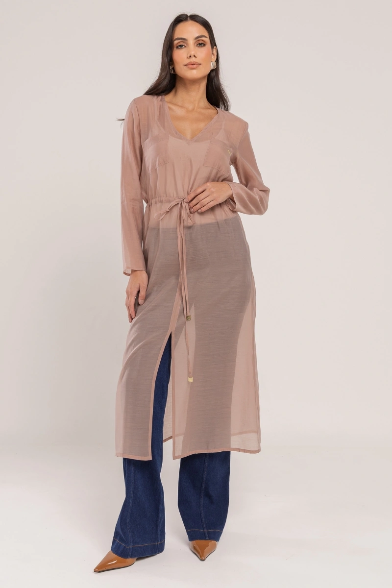 Hidrogênio - VESTIDO MIDI TRANSPARENTE GROOT - 20651586