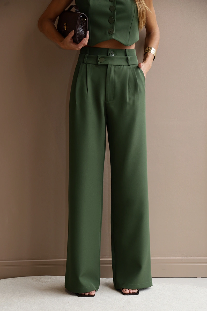 Dot Clothing - Conjunto Dot Clothing Emily Alfaiataria Verde - 2825VERDE