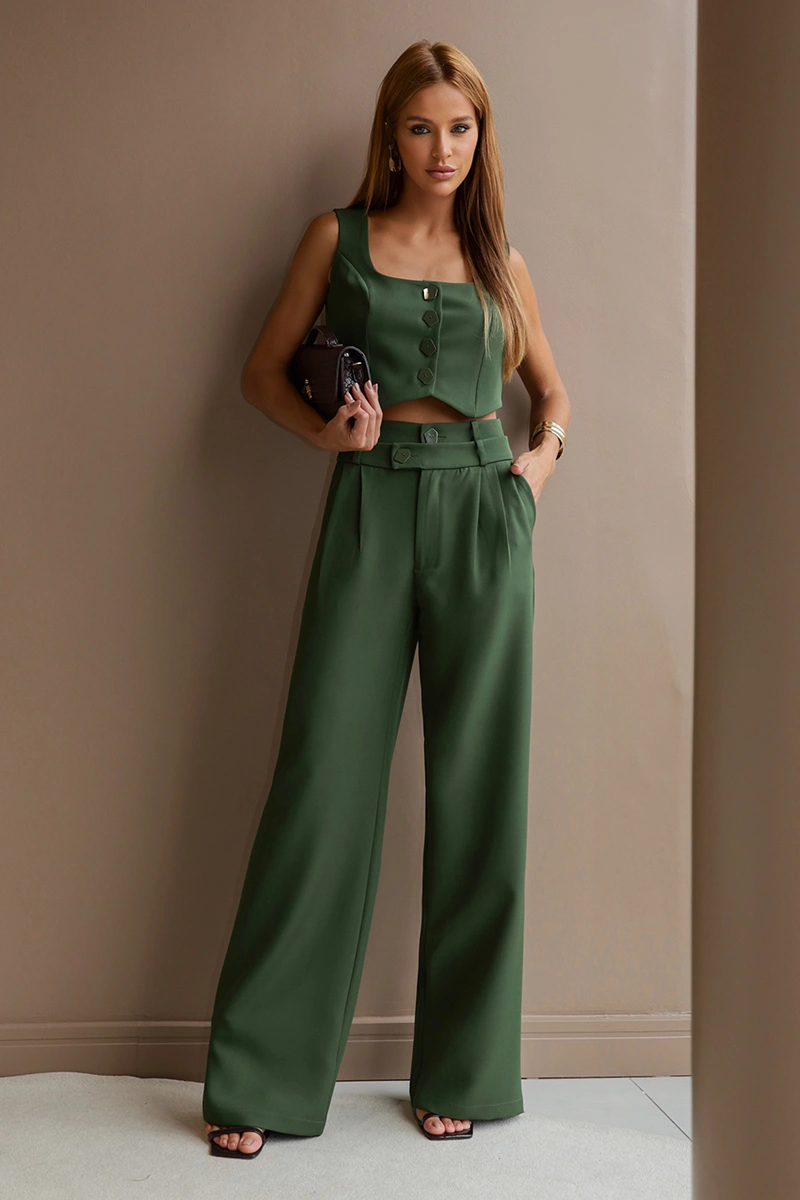 Dot Clothing - Conjunto Dot Clothing Emily Alfaiataria Verde - 2825VERDE