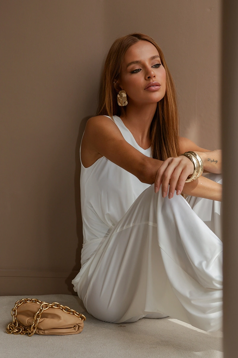 Dot Clothing - Conjunto Dot Clothing Jane Body e Calça Aladin Branco - 2963BRANCO