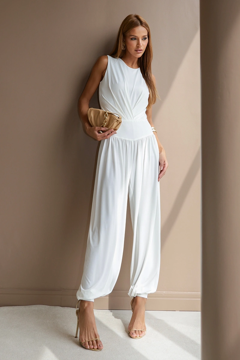 Dot Clothing - Conjunto Dot Clothing Jane Body e Calça Aladin Branco - 2963BRANCO