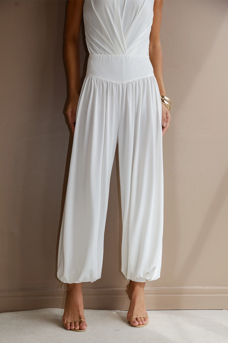 Dot Clothing - Conjunto Dot Clothing Jane Body e Calça Aladin Branco - 2963BRANCO