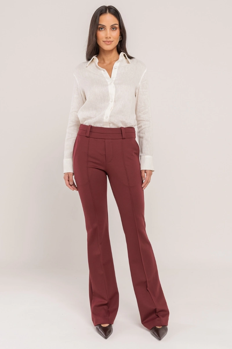 Hidrogênio - CALÇA RETA ROSA BORDO - 20283097