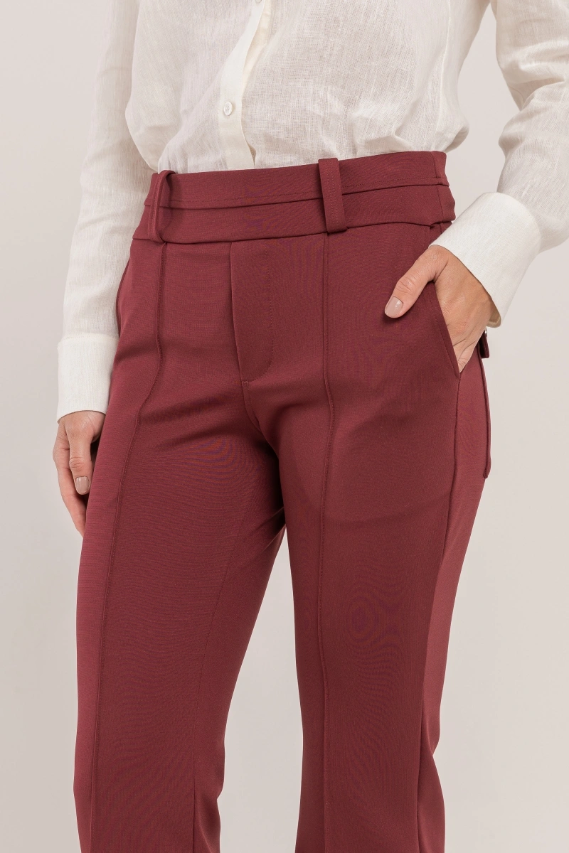 Hidrogênio - CALÇA RETA ROSA BORDO - 20283097