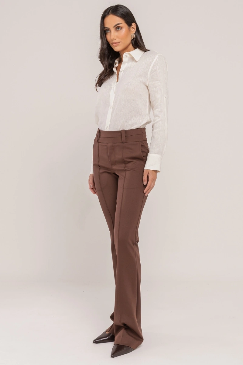 Hidrogênio - STRAIGHT LEG PINK BROWN PANTS - 20283031