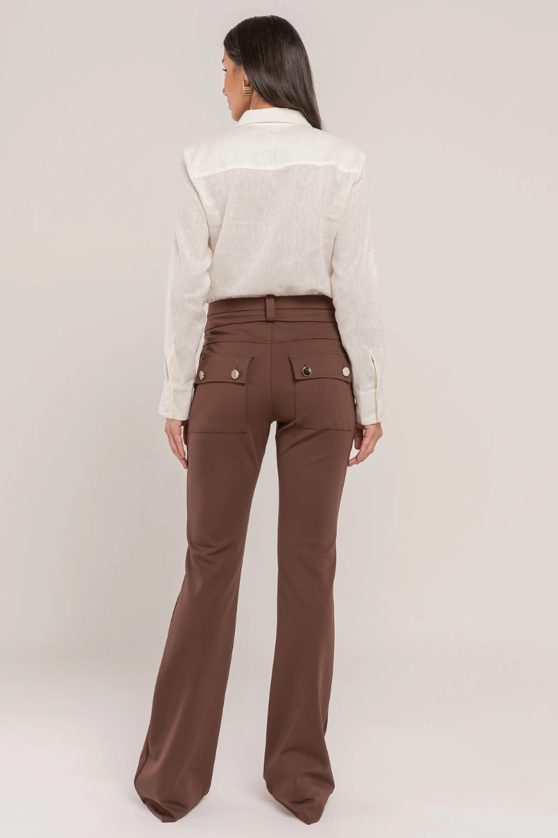 Hidrogênio - STRAIGHT LEG PINK BROWN PANTS - 20283031