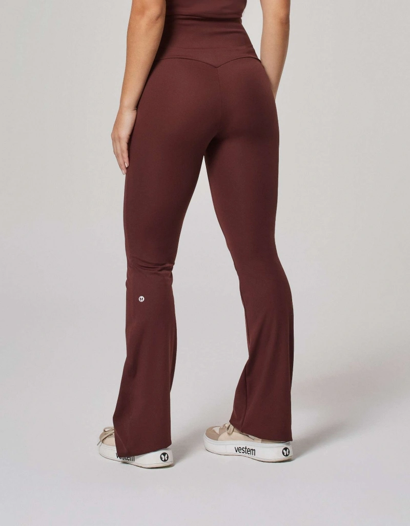 Vestem - Flare Ballerina Shape-Up Pants Ju Brown Leather - BAI112.ESS.C0711