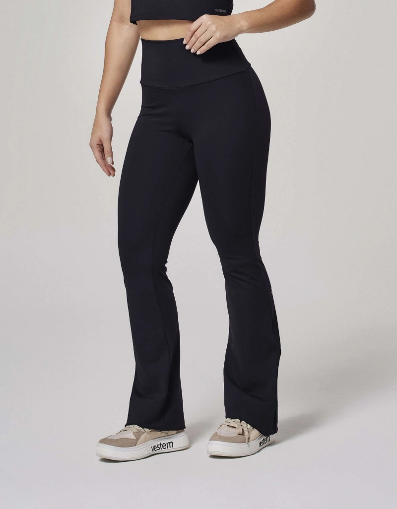 Vestem - Calça Flare Bailarina Shape Up Ju Preto - BAI112.ESS.C0002