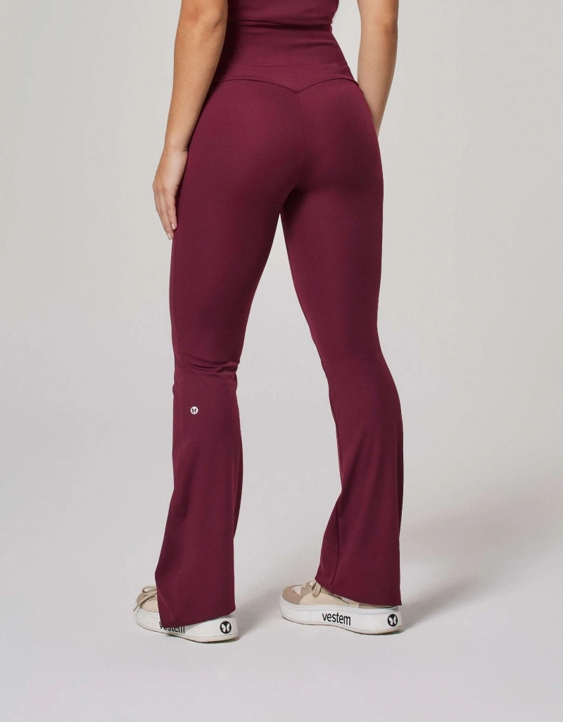 Vestem - Flare Pants, Ballerina Style, Shape Up, Ju Red, Wine - BAI112.ESS.C0667