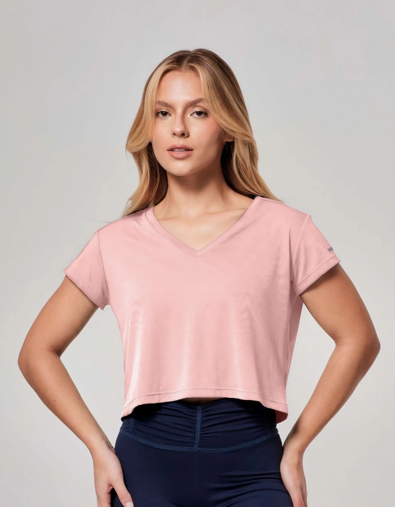 Vestem - Short-Sleeved Dry Fit Shirt, Amber Pink, Romance - BMC625.ESS.C0243