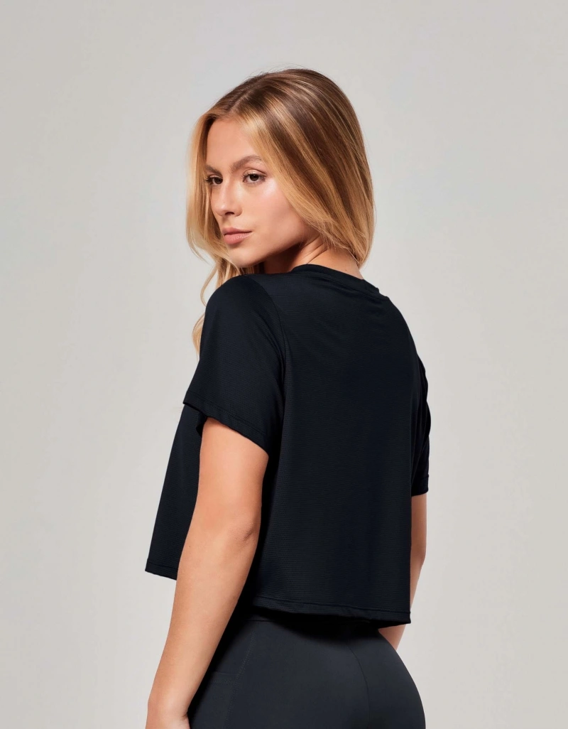 Vestem - Aitana Black Dry Fit Short Sleeve Shirt - BMC644.ESS.C0002