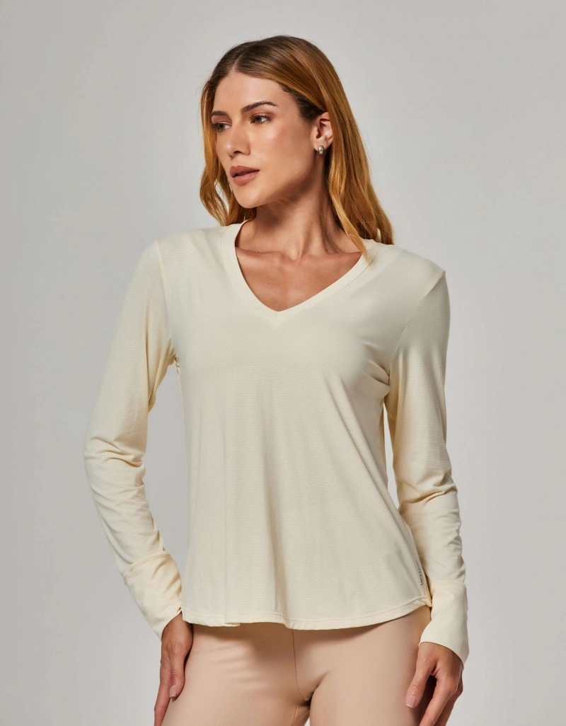 Vestem - Janice Off White Dry Fit Long Sleeve Shirt - BML16.ESS.C0294