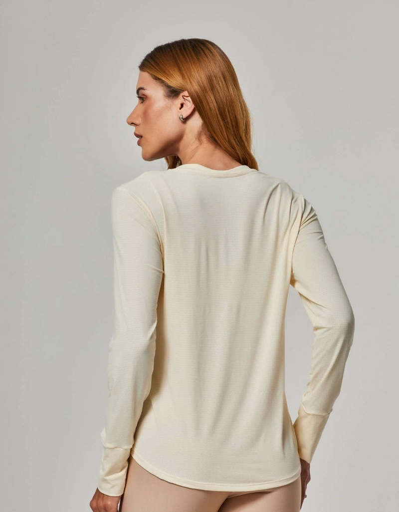 Vestem - Janice Off White Dry Fit Long Sleeve Shirt - BML16.ESS.C0294