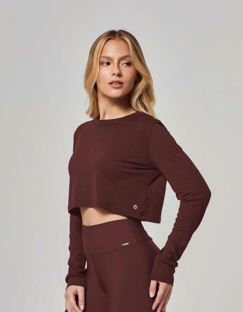 Vestem - Long-sleeved Dry Fit Shirt Set, Brown Leather - BML494.ESS.C0711