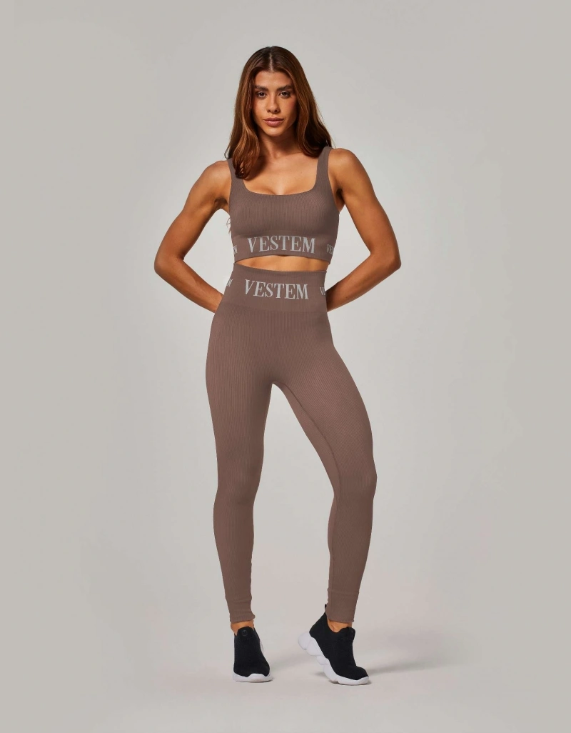 Vestem - Elis Seamless Leggings, Brown - FS1357.ESS.C0432