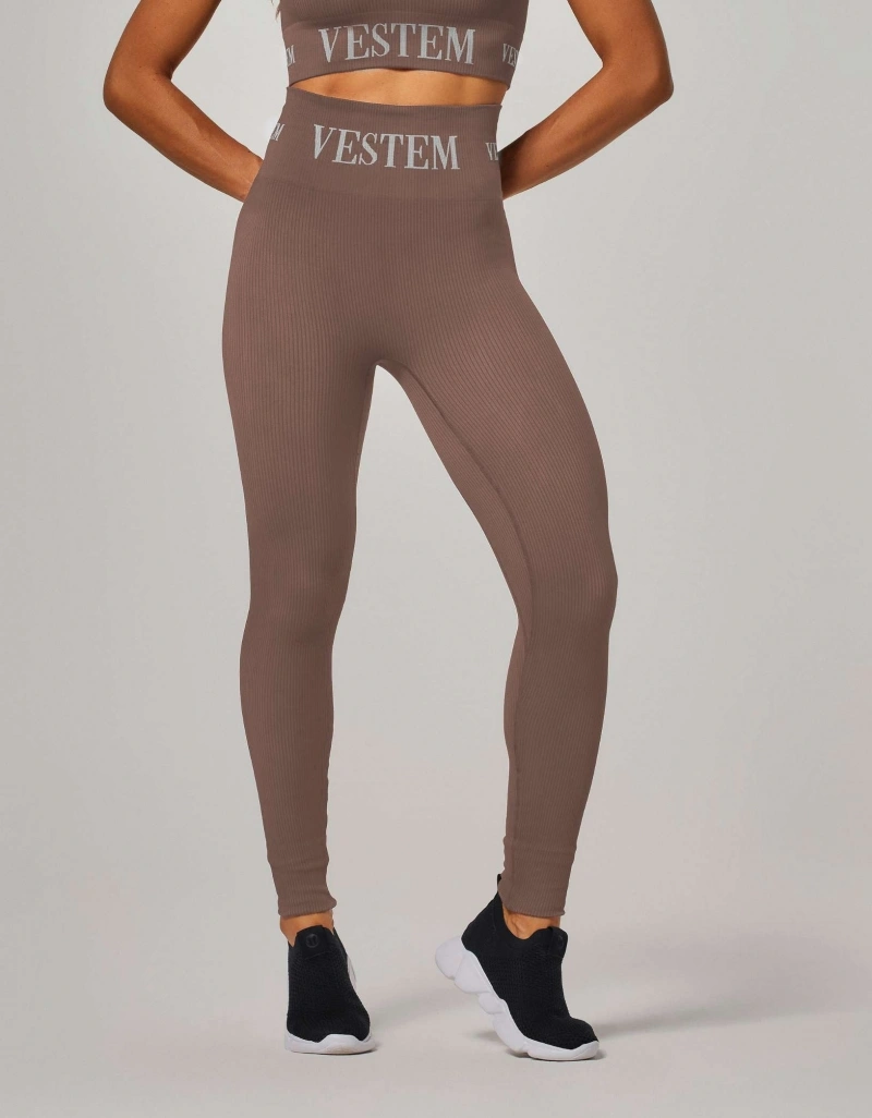 Vestem - Elis Seamless Leggings, Brown - FS1357.ESS.C0432