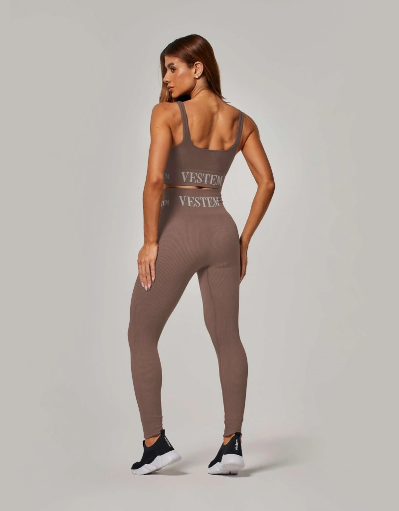 Vestem - Elis Seamless Leggings, Brown - FS1357.ESS.C0432
