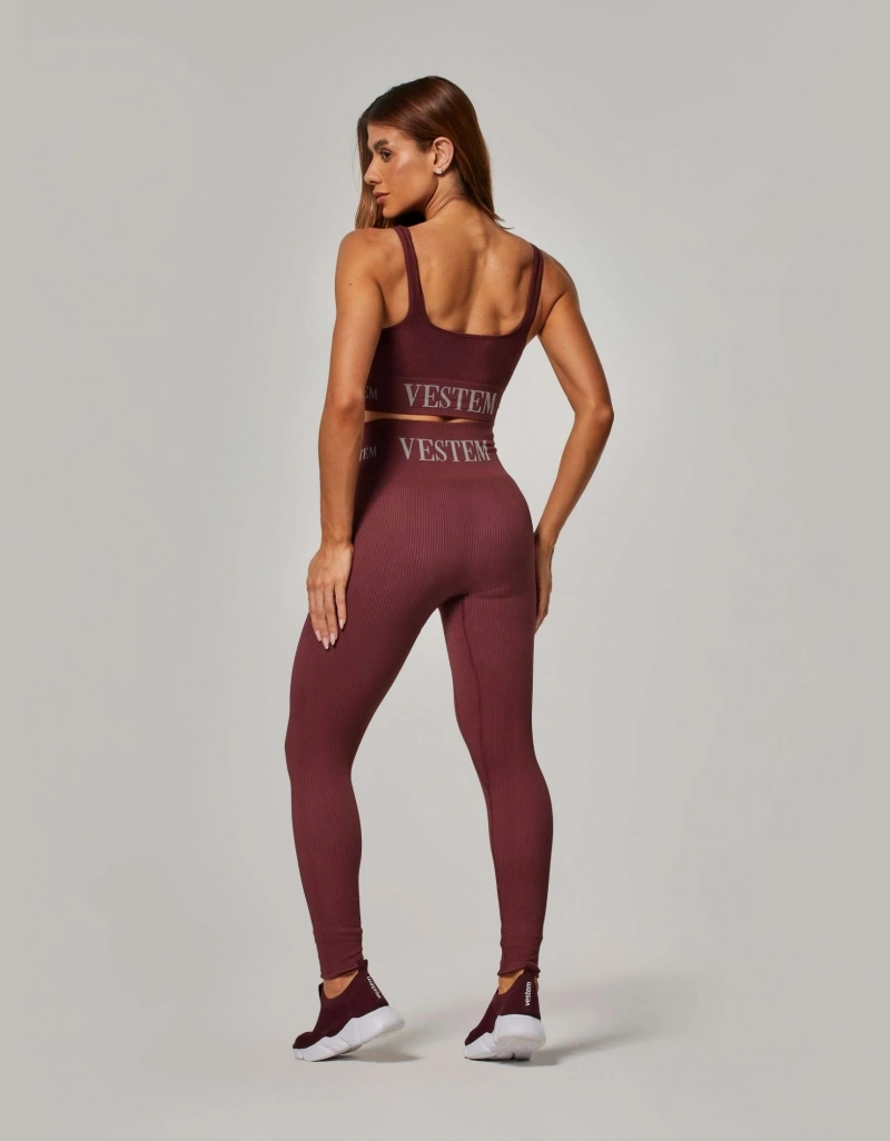 Vestem - Elis Seamless Leggings, Barolo Red - FS1357.ESS.C0663
