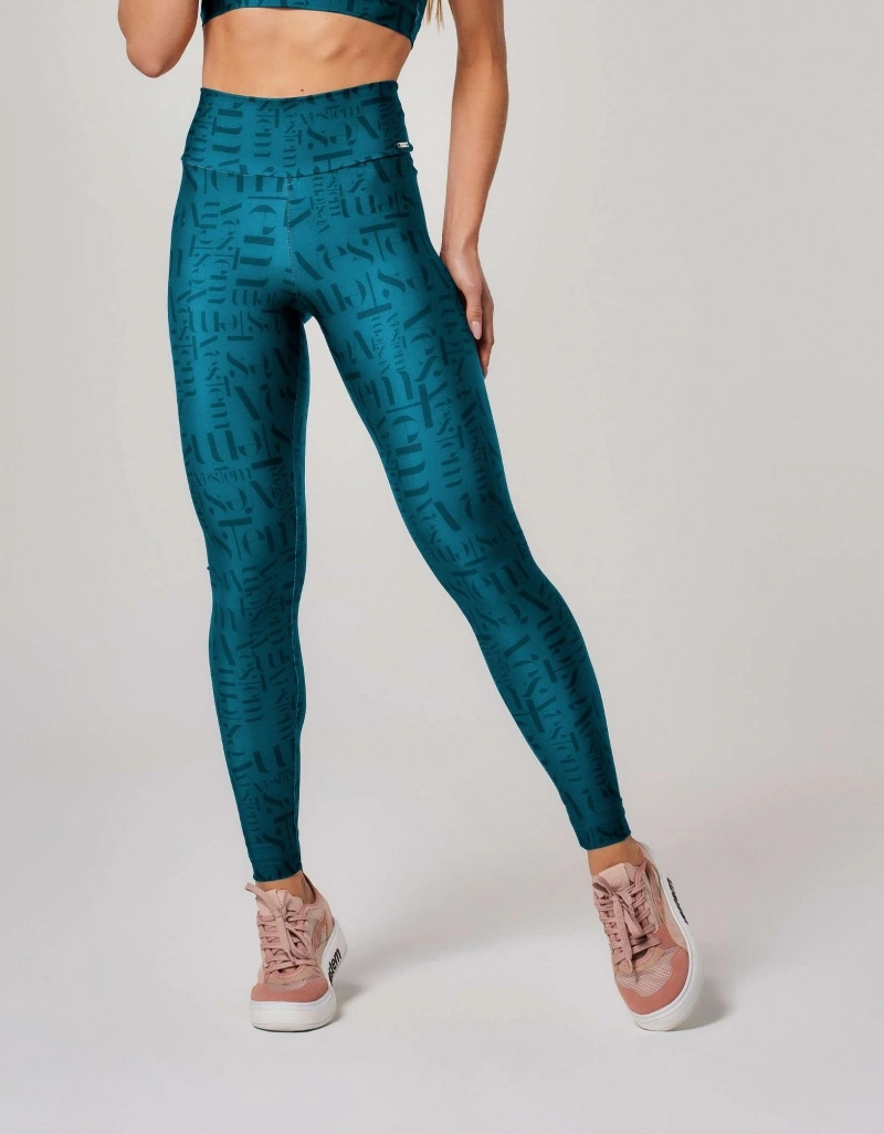 Vestem - Legging Shape Up Logomania Myst Vestem Verde Esmeralda - FS1372.ESS.E1380.O26