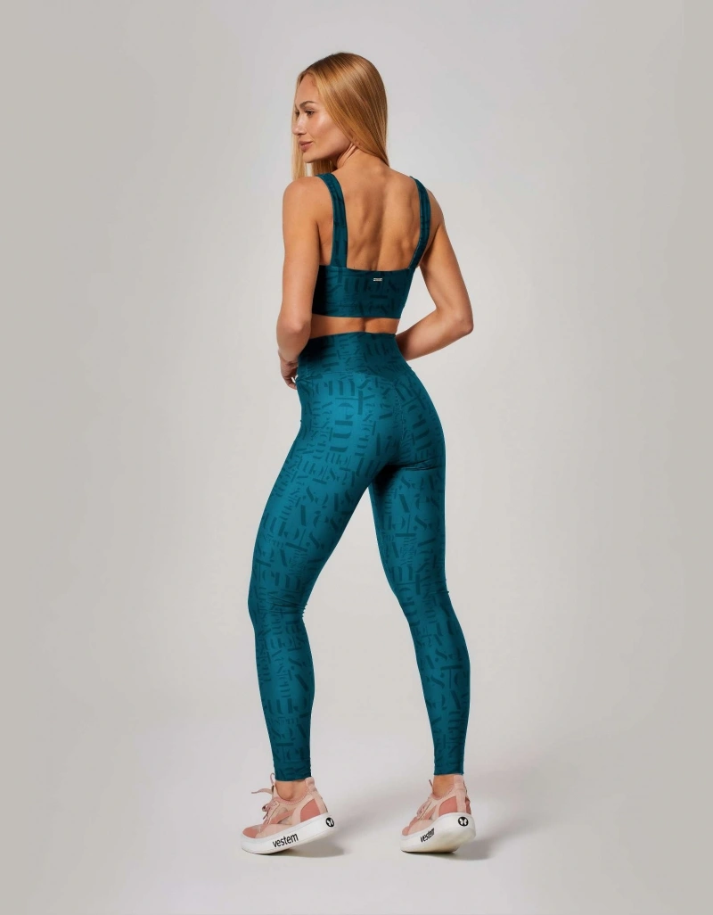Vestem - Legging Shape Up Logomania Myst Vestem Verde Esmeralda - FS1372.ESS.E1380.O26