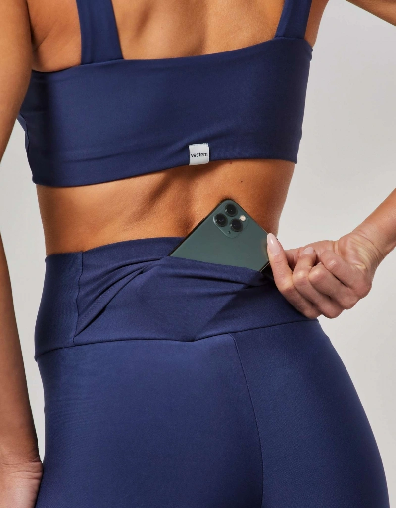 Vestem - Leggings with Pocket and Silk Calm Navy Darkness - FS1559.ESS.C0173