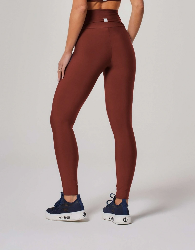 Vestem - Legging com Bolso e Silk Calm Marrom Espresso - FS1559.ESS.C0685