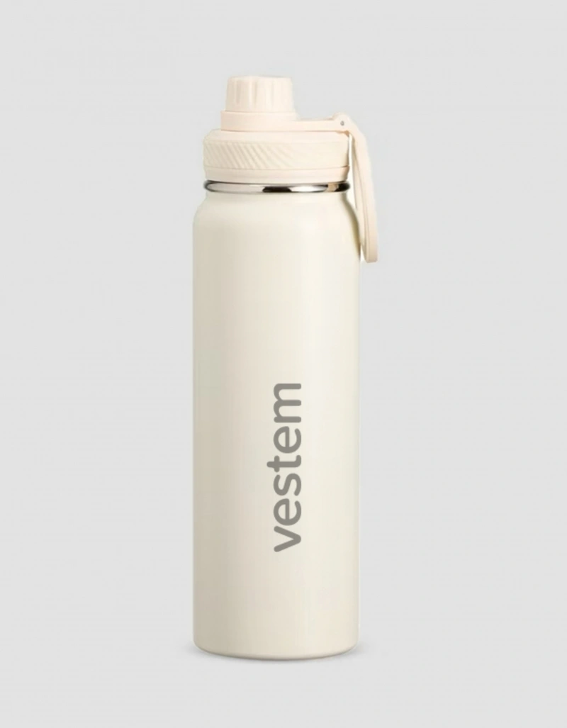 Vestem - Vestem Magnetic Thermal Bottle 750ml with Smartphone Tripod - White - GAR04.C0001