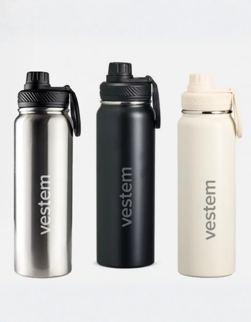 Vestem - Vestem Magnetic Thermal Bottle 750ml with Smartphone Tripod - White - GAR04.C0001