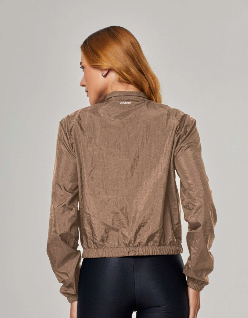 Vestem - Jaqueta Corta Vento Shine Marrom Avelã - JAC284.ESS.C0705