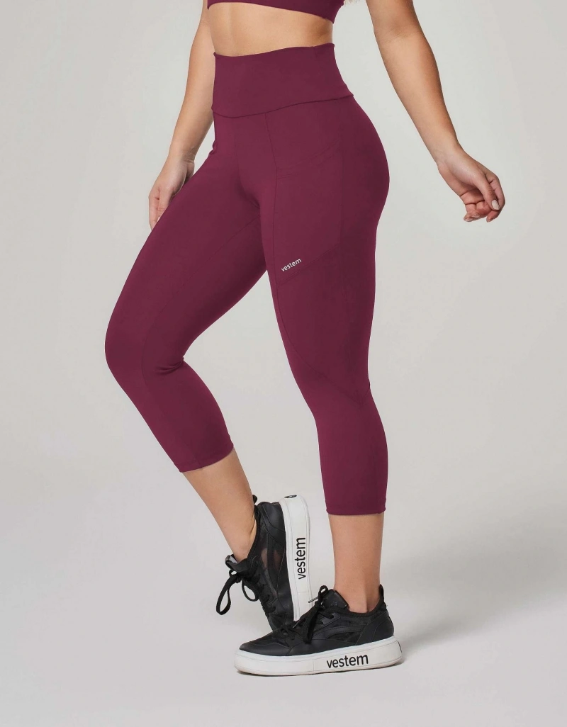 Vestem - Life 7/8 Leggings in Wine Red - LEG98.ESS.C0667