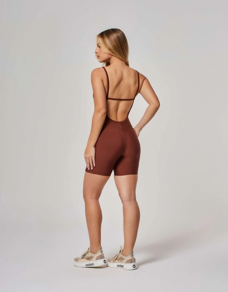 Vestem - Macaquinho com Bolsos Sense Marrom Espresso - MAC299.ESS.C0685