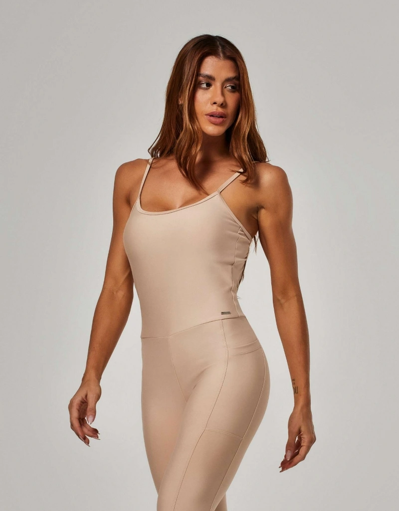 Vestem - Jumpsuit with Pockets Sense Beige Almond - MAC300.ESS.C0707