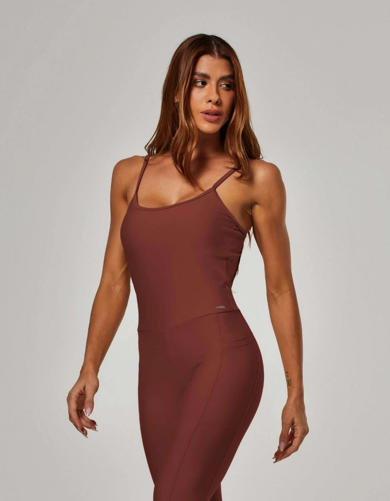 Vestem - Sense Brown Espresso Jumpsuit with Pockets - MAC300.ESS.C0685