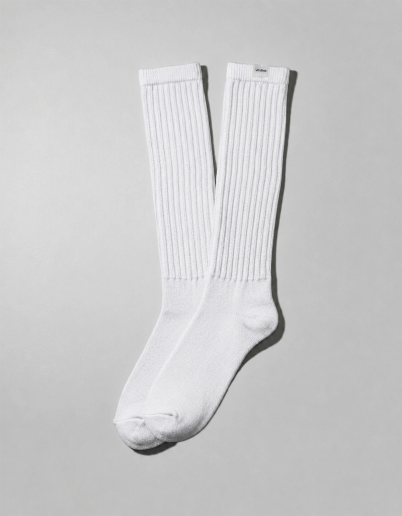 Vestem - Ribbed Socks with White Vestem Label - MEI22.C0001