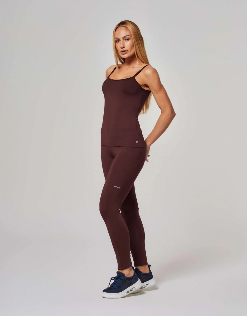 Vestem - Life Brown Leather Tank Shirt - REG53.ESS.C0711