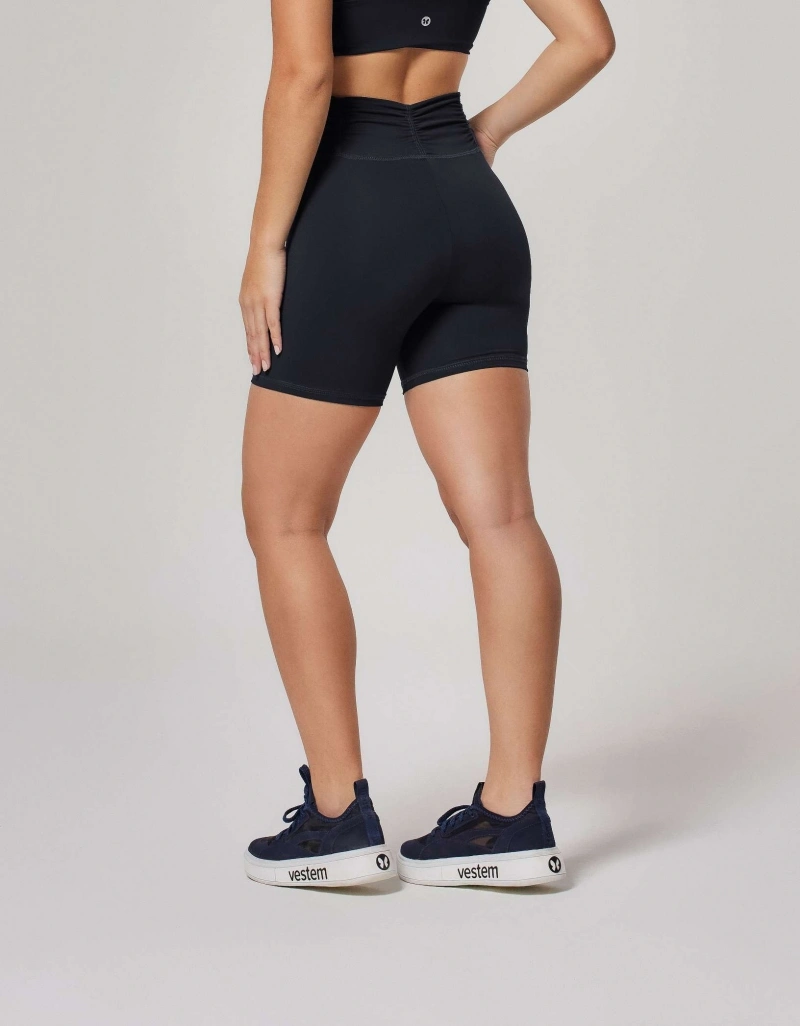 Vestem - Black Shorts with Frill Waistband - SH18.ESS.C0002