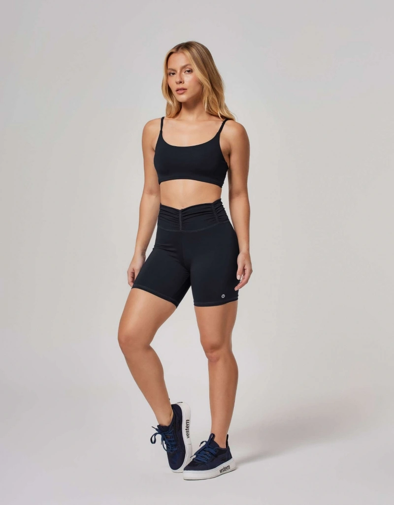 Vestem - Black Shorts with Frill Waistband - SH18.ESS.C0002