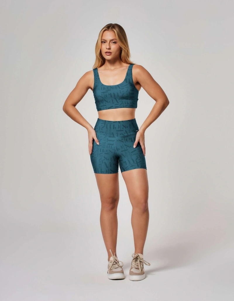 Vestem - Shorts Shape Up Logomania Myst Vestem Verde Esmeralda - SH579.ESS.E1380.O26