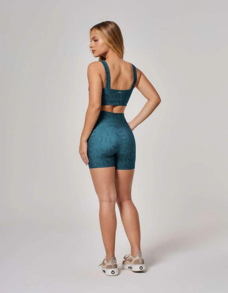 Vestem - Shorts Shape Up Logomania Myst Vestem Verde Esmeralda - SH579.ESS.E1380.O26