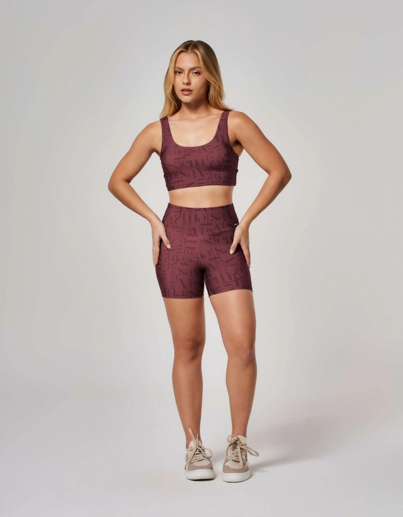 Vestem - Shorts Shape Up Logomania Myst Vestem Vermelho Barolo - SH579.ESS.E1381.O26