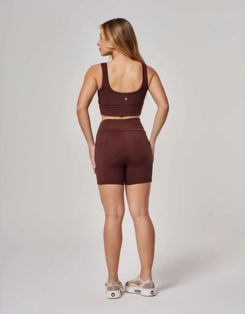 Vestem - Life Brown Leather Shorts with Pockets - SH783.ESS.C0711