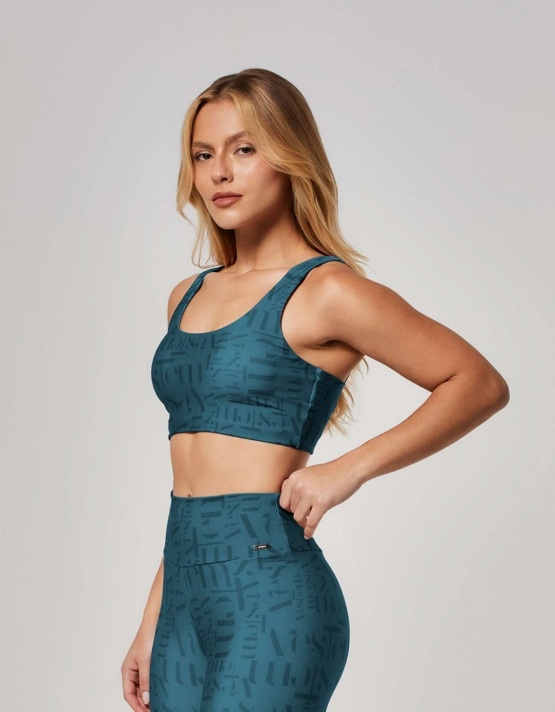 Vestem - Top Média Sustentação Logomania Myst Vestem Verde Esmeralda - TOP1007.ESS.E1380.O26