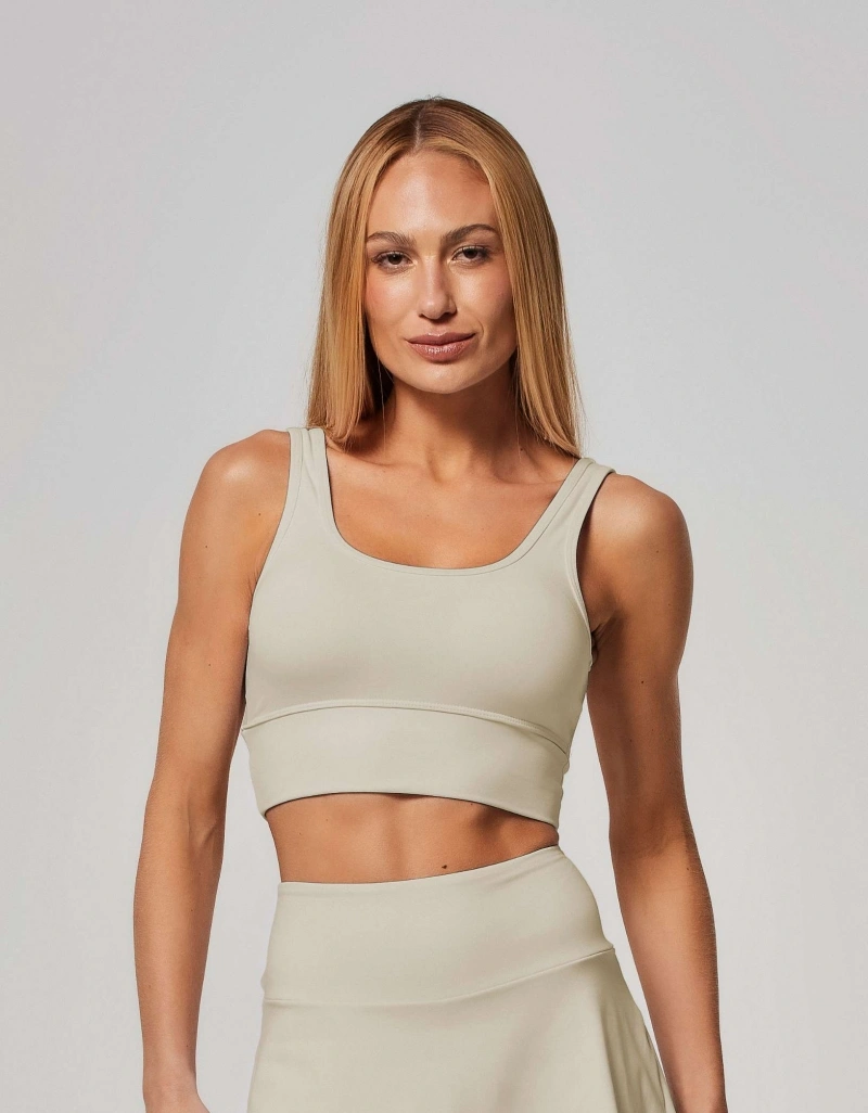 Vestem - Margot Off White Medium Support Cropped Top - TOP1034.ESS.C0294