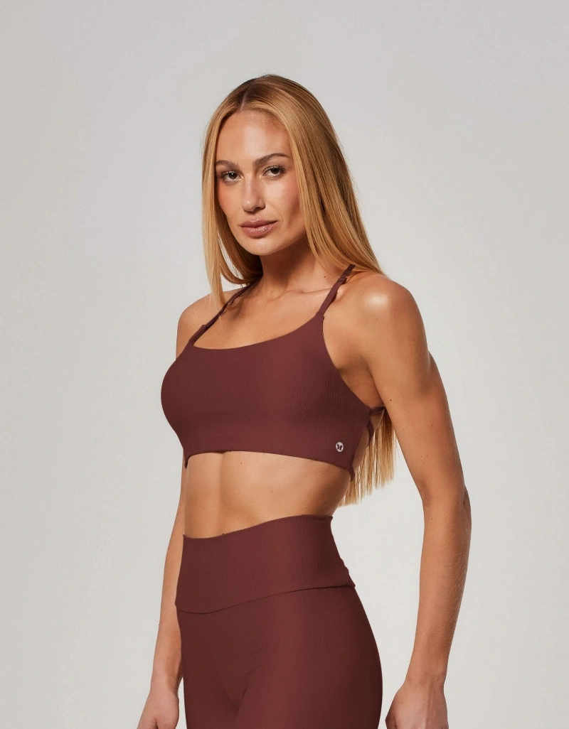 Vestem - Sports bra Lightweight Support Lily Sepia Brown - TOP1057.ESS.C0697