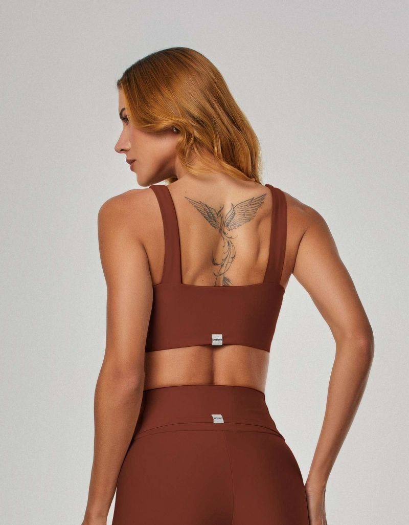 Vestem - Top Média Sustentação com Silk Calm Marrom Espresso - TOP1185.ESS.C0685