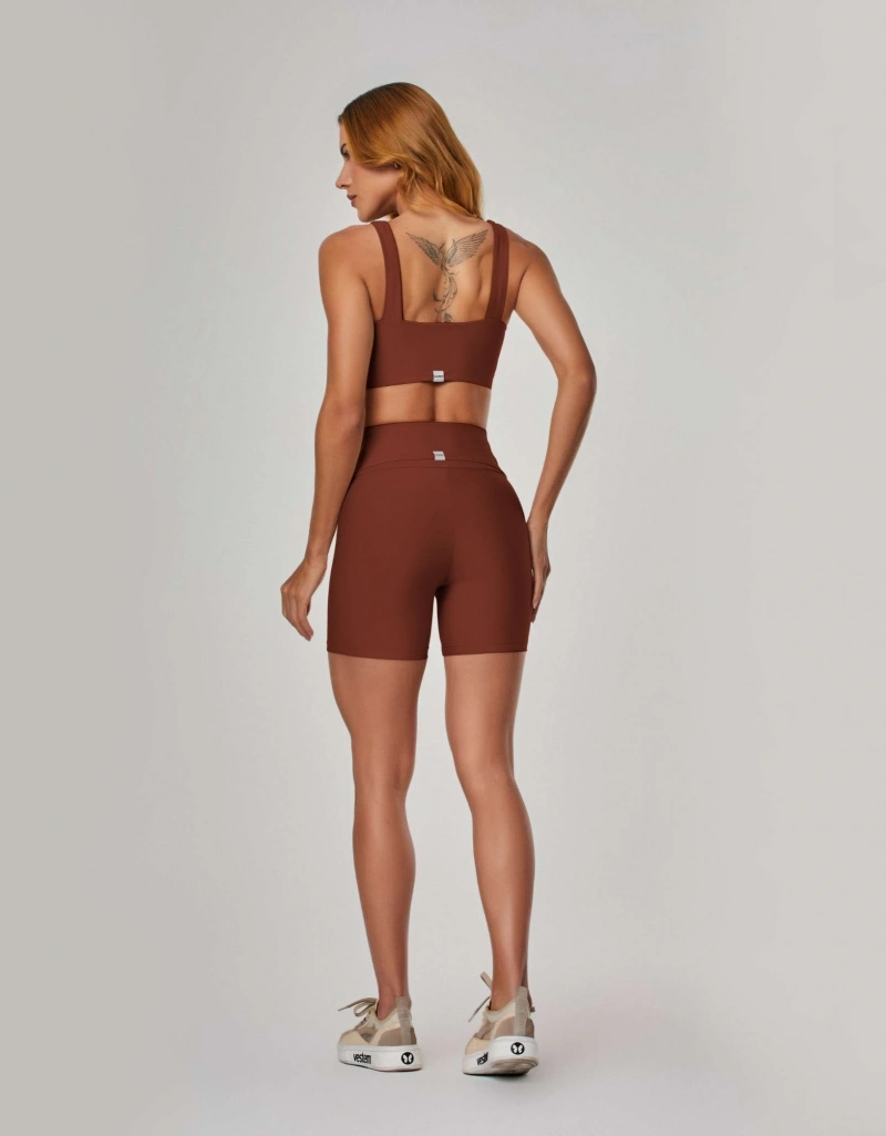 Vestem - Top Média Sustentação com Silk Calm Marrom Espresso - TOP1185.ESS.C0685