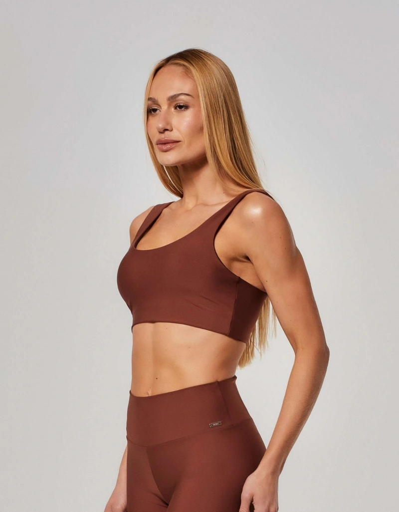 Vestem - Sports bra Medium Support Sense Espresso Brown - TOP1271.ESS.C0685