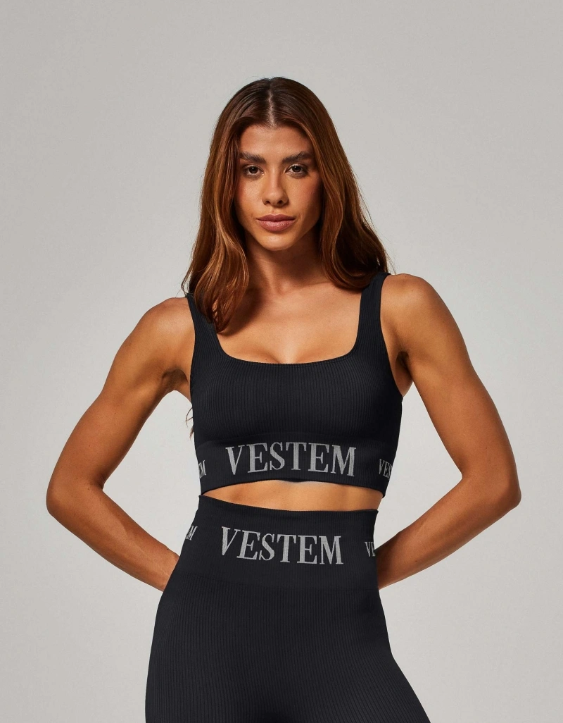 Vestem - Elis Black Seamless Top - TOP997.ESS.C0002